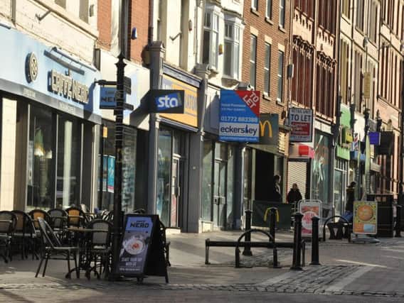 The number of vacant shops in Preston has fallen