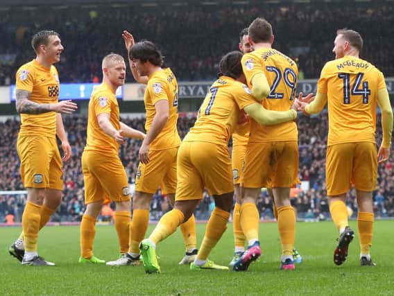 PNE celebrate their first goal
