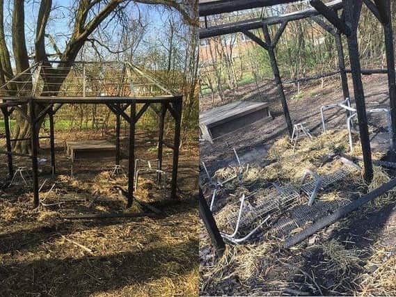 Officers from Chorley attended the school on Bournes Row, Hoghton and discovered that the Woodland classroom was on fire.
Pic: Lancashire Police
