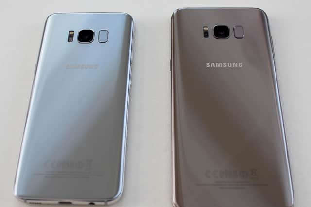 The new Samsung Galaxy S8 (left) and S8+