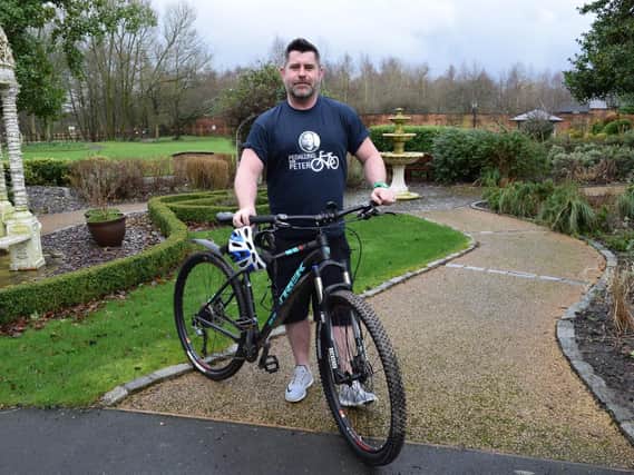 Steven Marden-Lloyd is gearing up for his Pedalling for Peter bike ride in memory of his husband Peter, to support St Catherines Hospice