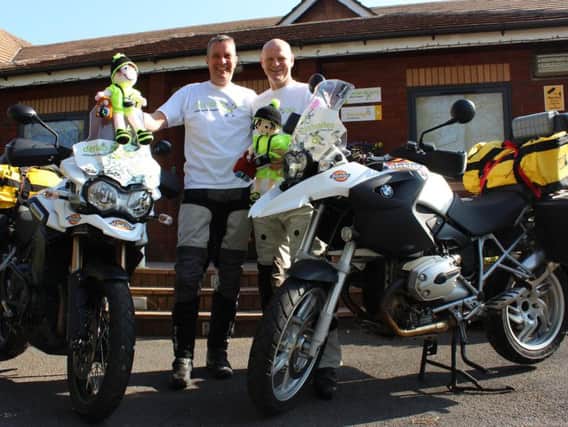 David Walsh and John Richmond will be riding their motorbikes across Europe for Derian House