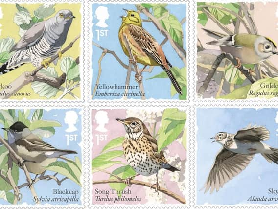 Stamps which explore some familiar and less well-known varieties of songbirds