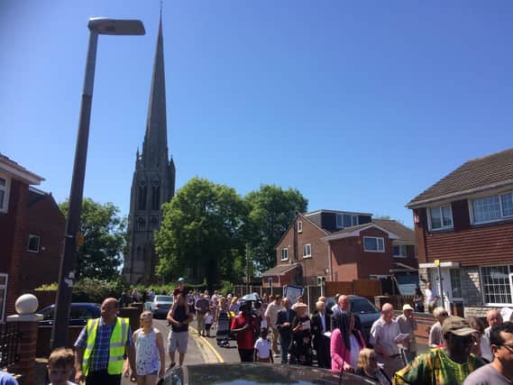 Catholic parishes within the Deanery of Our Lady and St Wilfrid, took part in a traditional Corpus Christi procession at St Walburges Church