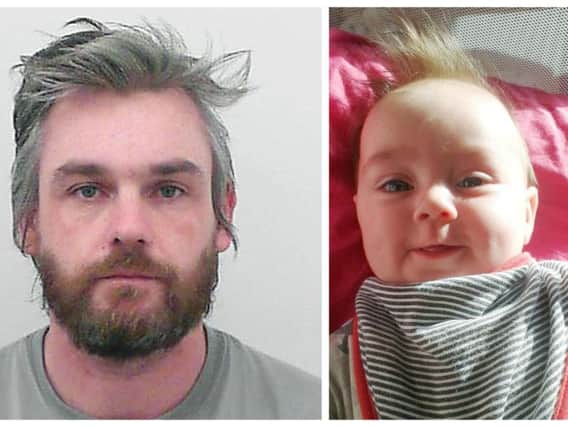 Lee Parker, 33, repeatedly struck baby Aya's head against a bathroom door and wall in a fit of temper