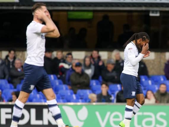 Daniel Johnson and Alan Browne rue to game slipping away from PNE at Portman Road.