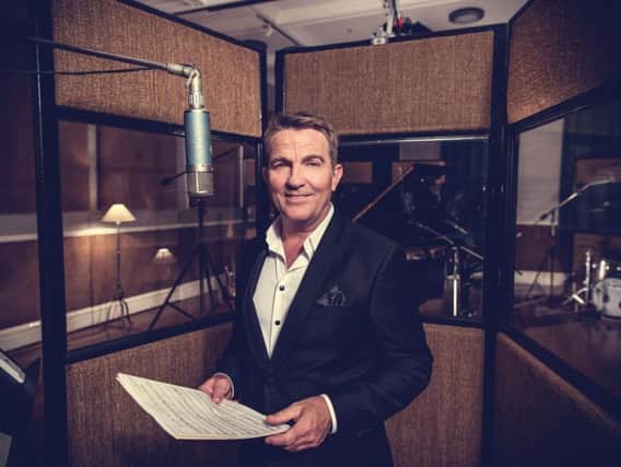 Bradley Walsh in the studio
