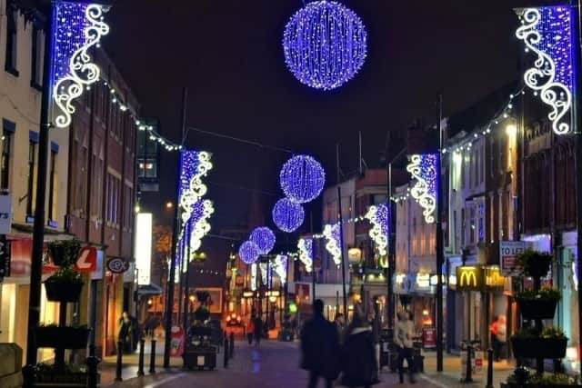 The city will then be bathed in elegant new blue and white festive lights