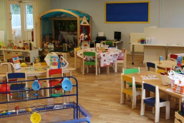 Fern Bank nursery has a functioning child-sized kitchen where children can learn to bake, art and roleplay stations, computer equipment, a Jungle Room and an outdoor classroom.