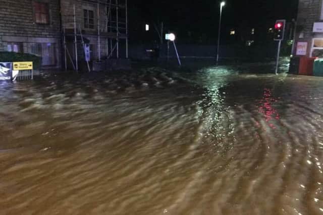 Galgate during last week's torrential downfalls. Photo: Julie Reeve.