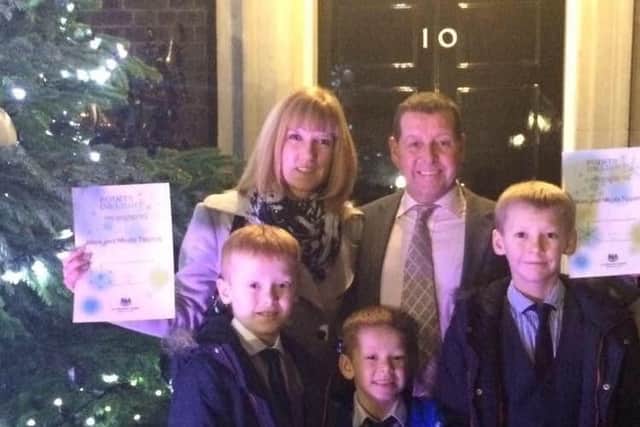 The Tipping family were invited to Number 10 by David Cameron in 2015.