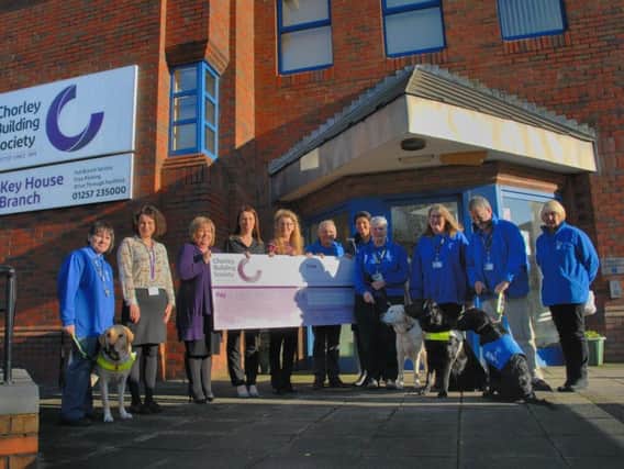 Guide Dogs has received 5,000 from Chorley Building Society to name a guide dog puppy