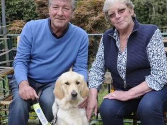 Guide Dog volunteers Lynda and David Keeley have raised 5,000 for  a new guide dog puppy which will be named 'Keeley' in recognition of their work.