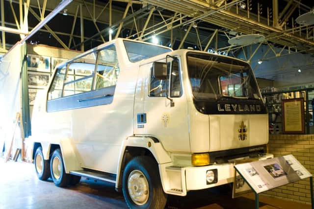 The Popemobile in the Britsh Commercial Vehicle Museum
