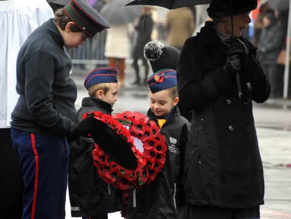 Pipers parade through Chorley marking 100 years since end of First World War