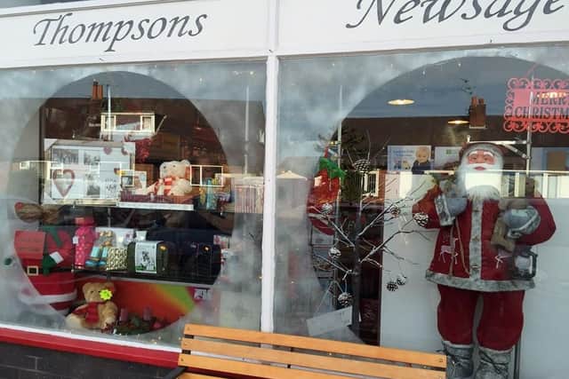 Thompson's Newsagents is known locally for its festive Christmas display.
