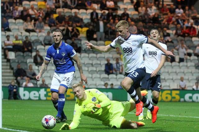 Ripley in action against PNE when on loan at Oldham