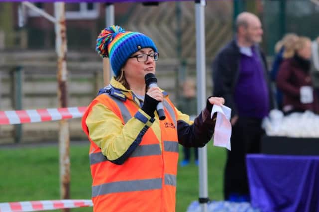 Sharon Hartley part of Team Shazann helped to organise the first Catterall Mental Health Mile Pictures: Michael Coleran