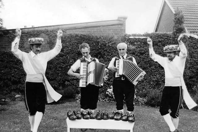 Leyland Morris Men get their new clogs in the 1970s
