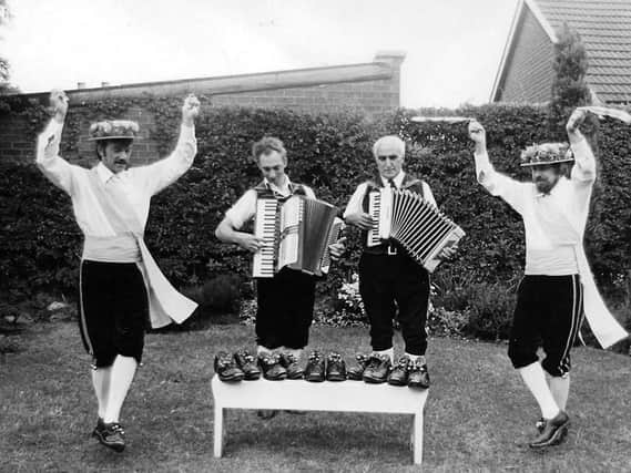 Leyland Morris Men get their new clogs in the 1970s