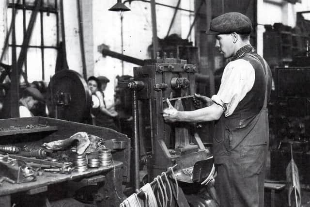 James Hopkins & Son, Clog Iron Manufacturers, Hermon Street Works, Preston, in 1936