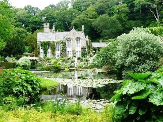 Gresgarth Hall, near Lancaster, includes terraces, a lake, a wild garden,  a bluebell wood, the millennium wood, the rhododendron hillside and a serpentine walk.
Open on the second Sunday of the month from February to November.