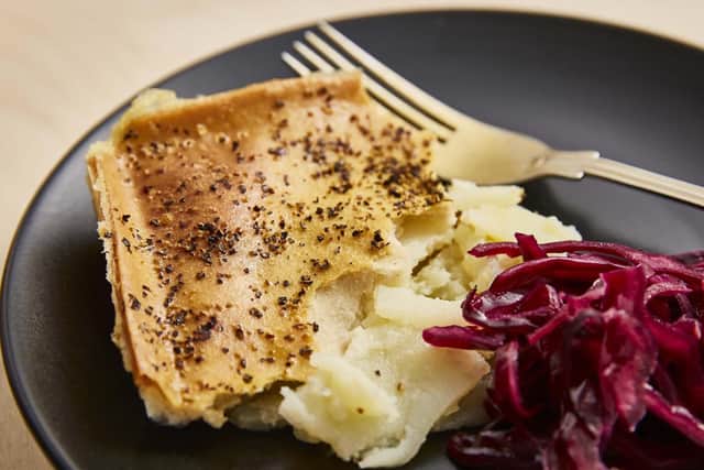 A butter pie is a traditional savoury pie consisting mainly of onions and potatoes. It is also sometimes served on a savoury barm cake.