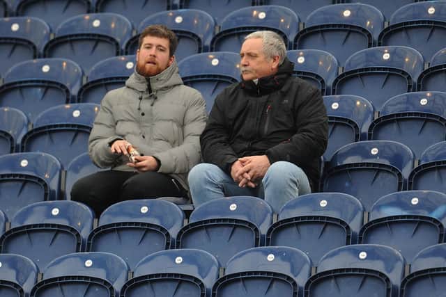 Preston North End fans enjoy the pre-match atmosphere ahead of the clash against Birmingham.
