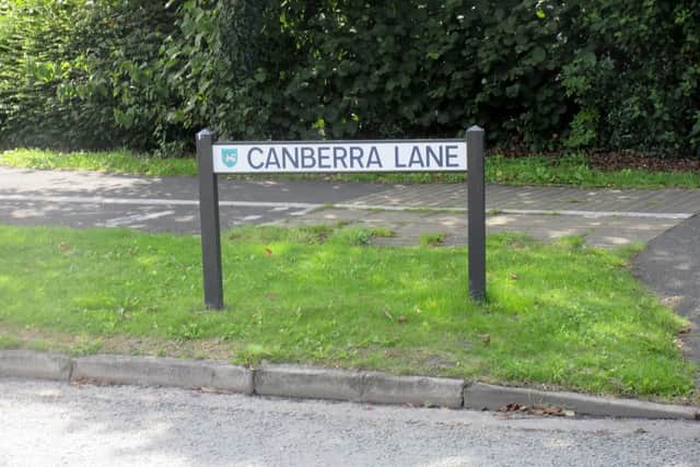 Canberra Lane in Cottam remembers the Canberra which crashed in the area in March 1952