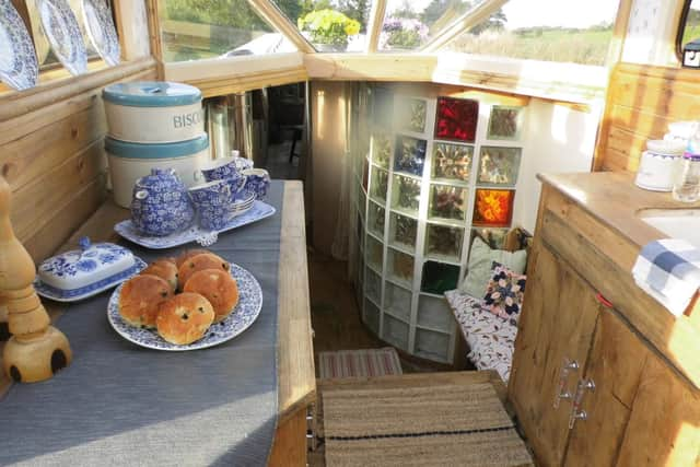 Inside narrowboat Matilda Jayne