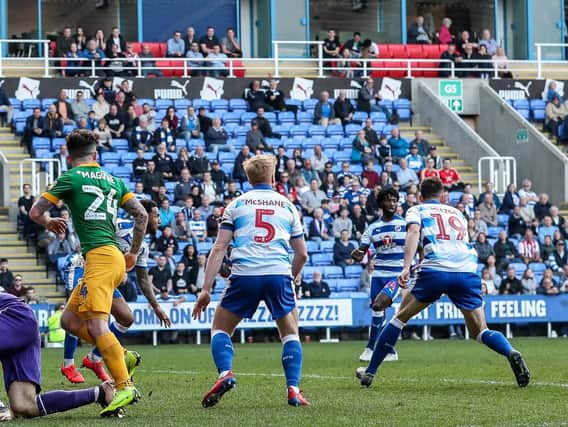 Jayden Stockley scores Preston's consolation goal at Reading