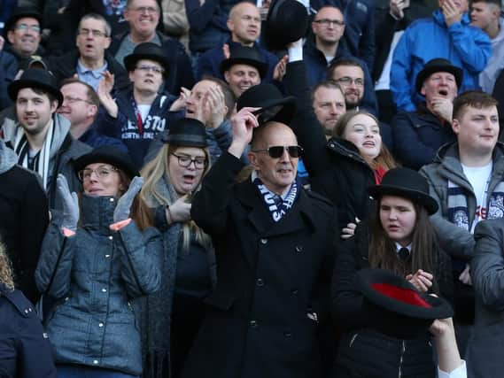Some of the Preston 'Gentry' at West Bromwich on Saturday