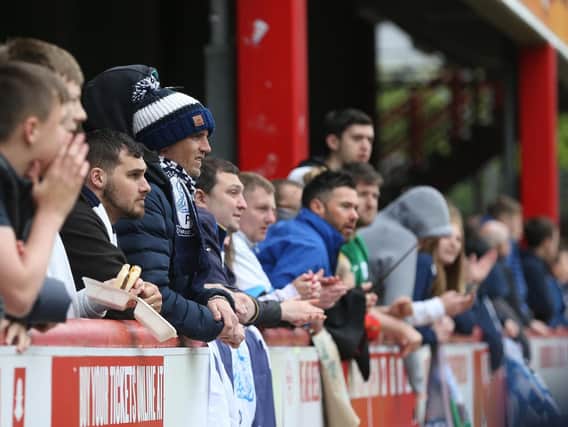 More than 800 PNE supporters were at Griffin Park for Sunday's 12.30pm kick-off