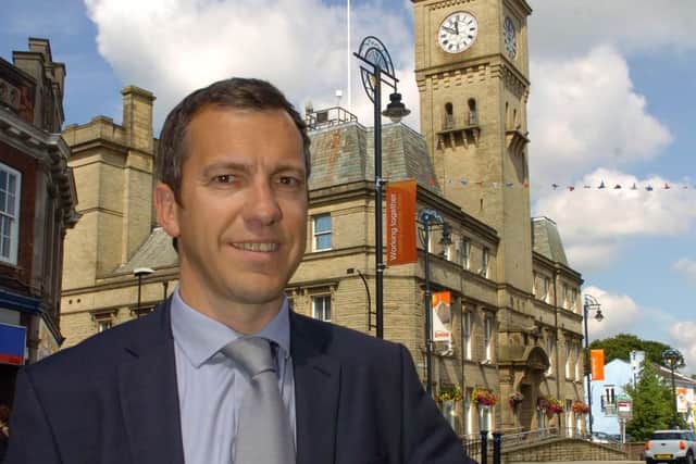 Leader of Chorley Council, Alistair Bradley, outside Chorley Town Hall