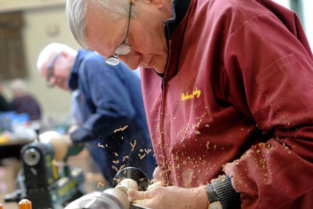Red Rose Woodturning Club's members demonstrate their craft.