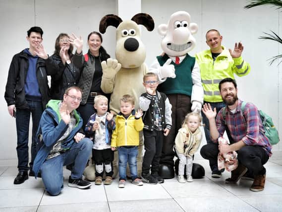 Wallace and Gromit meet fans in Preston