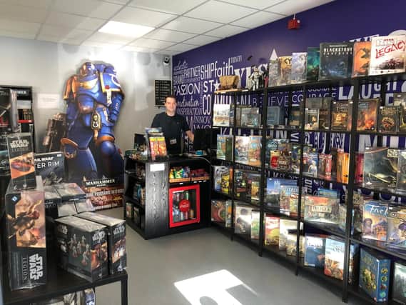 Rogue Games owner Bryan Clapham in his Leyland store.