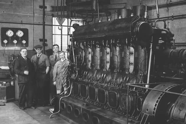 Lancashire Evening Post print room in the 1940s