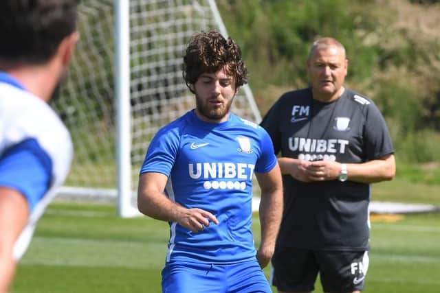 Ben Pearson trains under the watchful eye of coach Frankie McAvoy