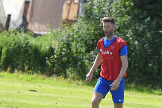 Paul Gallagher in training with PNE