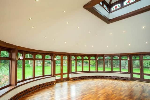 The property also boasts a massive orangery with an atrium.