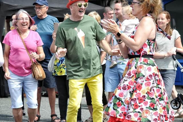 Dancing breaks out in the streets at Garstang Ice Cream Festival