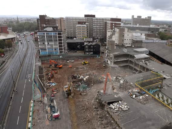The demolition site in Preston
