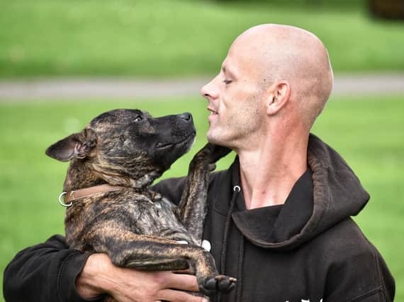 Michael Malloy with his dog Kobi from The Misunderstood Dog Training School
