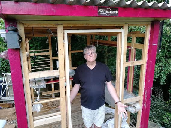 Peter Gammon has been forced to pull down his railway-themed shed...