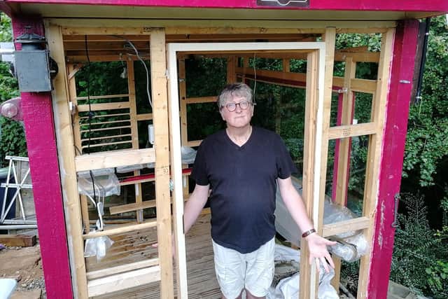 Peter Gammon has been forced to pull down his railway-themed shed...