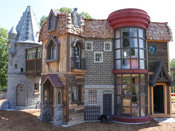 Take a look inside this little girl's massive 350sqft Harry Potter themed playhouse