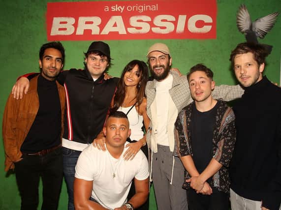 The cast of Brassic, with Michelle Keegan and Joe Gilgun pictured centre (PHOTOS: Dave Benett/Getty Images for Sky)