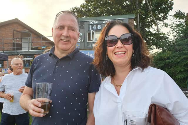 Lloyd Hobson and Sally Nightingale enjoying Penwortham Beer Festival's stellar line up of drinks and live music.