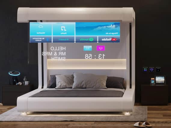 Bedrooms with glass TVs